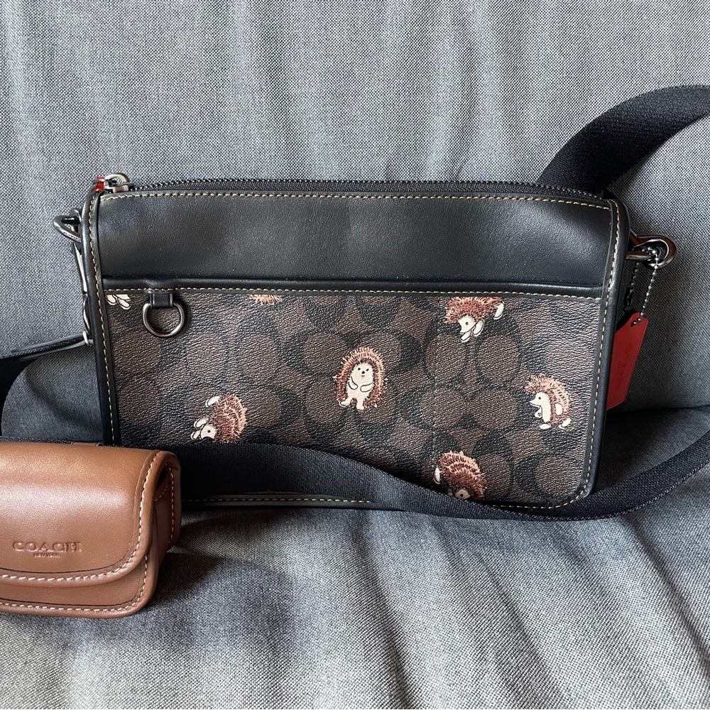 Coach Bag hedgehog pattern